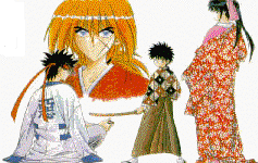 Sano, Kenshin, Yahiko, and Kaoru