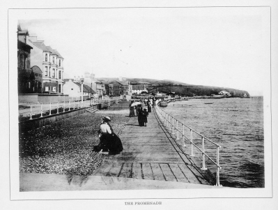 Old photograph of Whitehead promenade