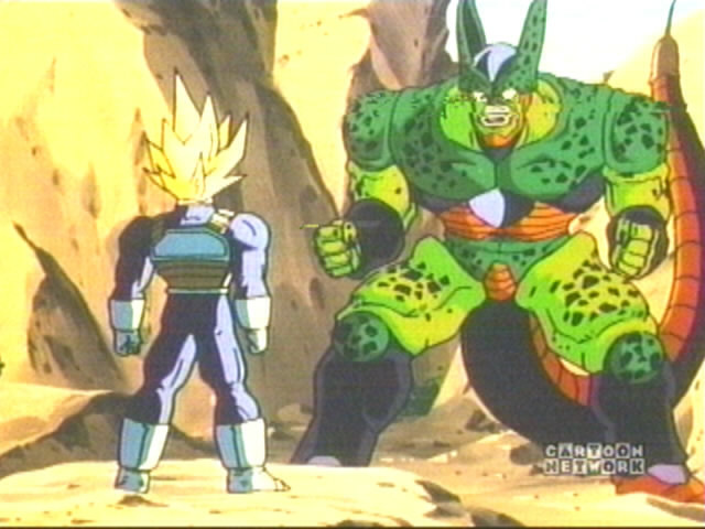 Cell with Super Sayain Vegeta!