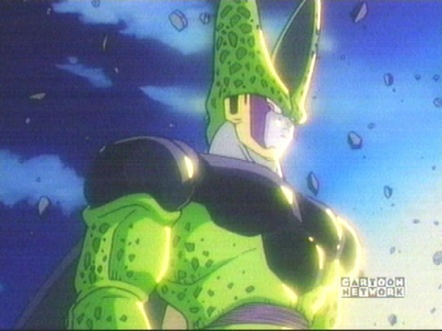 Now I swallowed all Androids I need and Now I'm Perfect Cell. Hey you what are you looking at!!