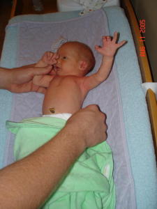 Daddy takes his turn.