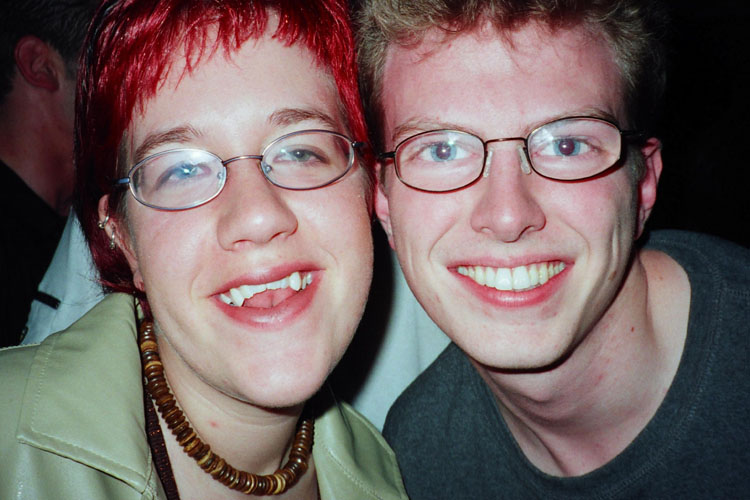 Clare, also from Lancaster uni, and me.