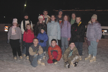 Group enjoying the Ice Skating