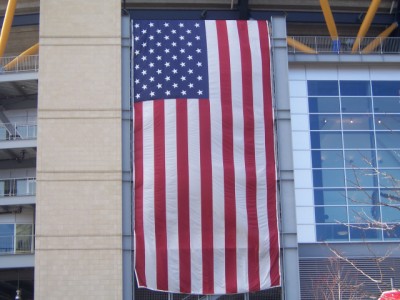 American Flag Outside of Heinz Field