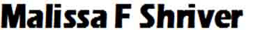 Malissa F Shriver