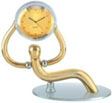 gifts table clock brass