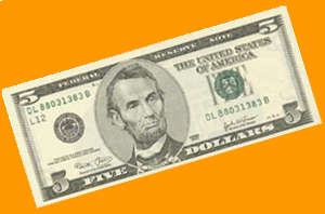 Image of Five Dollar Bill