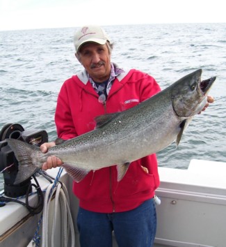 Joe Gebo's king salmon from Lake Ontario