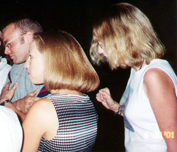 Clint (MGS '97), Emily (MGS '01), and Courtney (MGS '00)