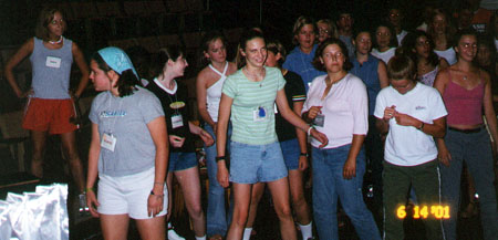 The ladies learn to swing dance!