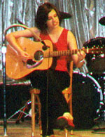 Gaby plays the guitar