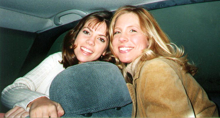 Arielle and Lindsay on the way to the coast