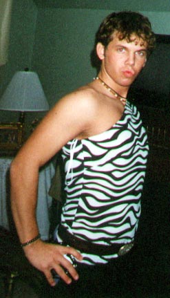 Josh McCollough dressed up as Mick Jagger