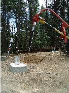 6" auger for the support structure for the sawmill itself.