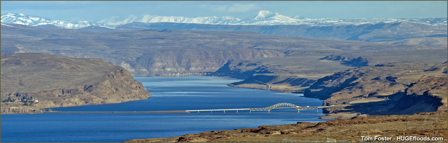 Vantage, WA., I-90 Bridge and Babcock Bench.