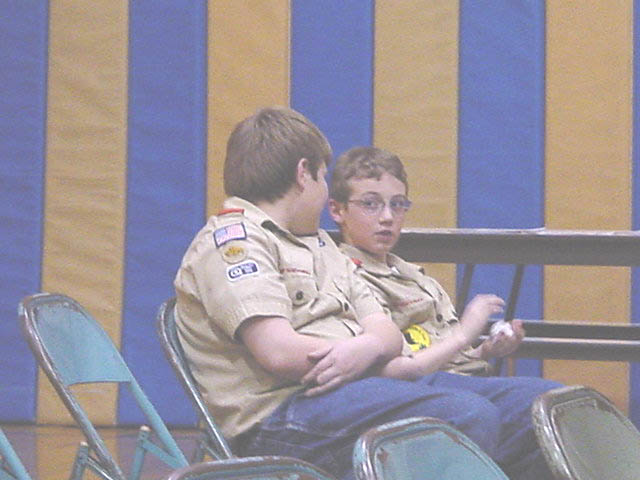 Scout and joiner at Orientation Night