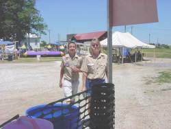 Scout and Leader arriving