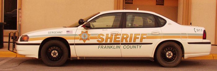 Chevrolet Impala - "Sergeant" on front quarter, mirror strobes, Franklin County, Iowa Sheriff