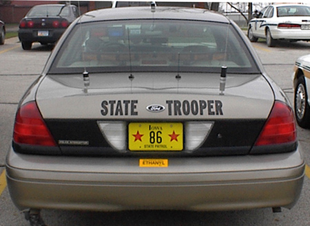 Iowa State Patrol Arizona Beige Police Interceptor - rear