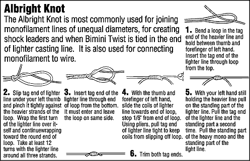 Line-to-Line Knots BLOOD KNOT braided, monofilament, core fly