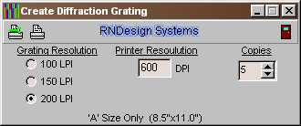 Diffraction Grating Print System