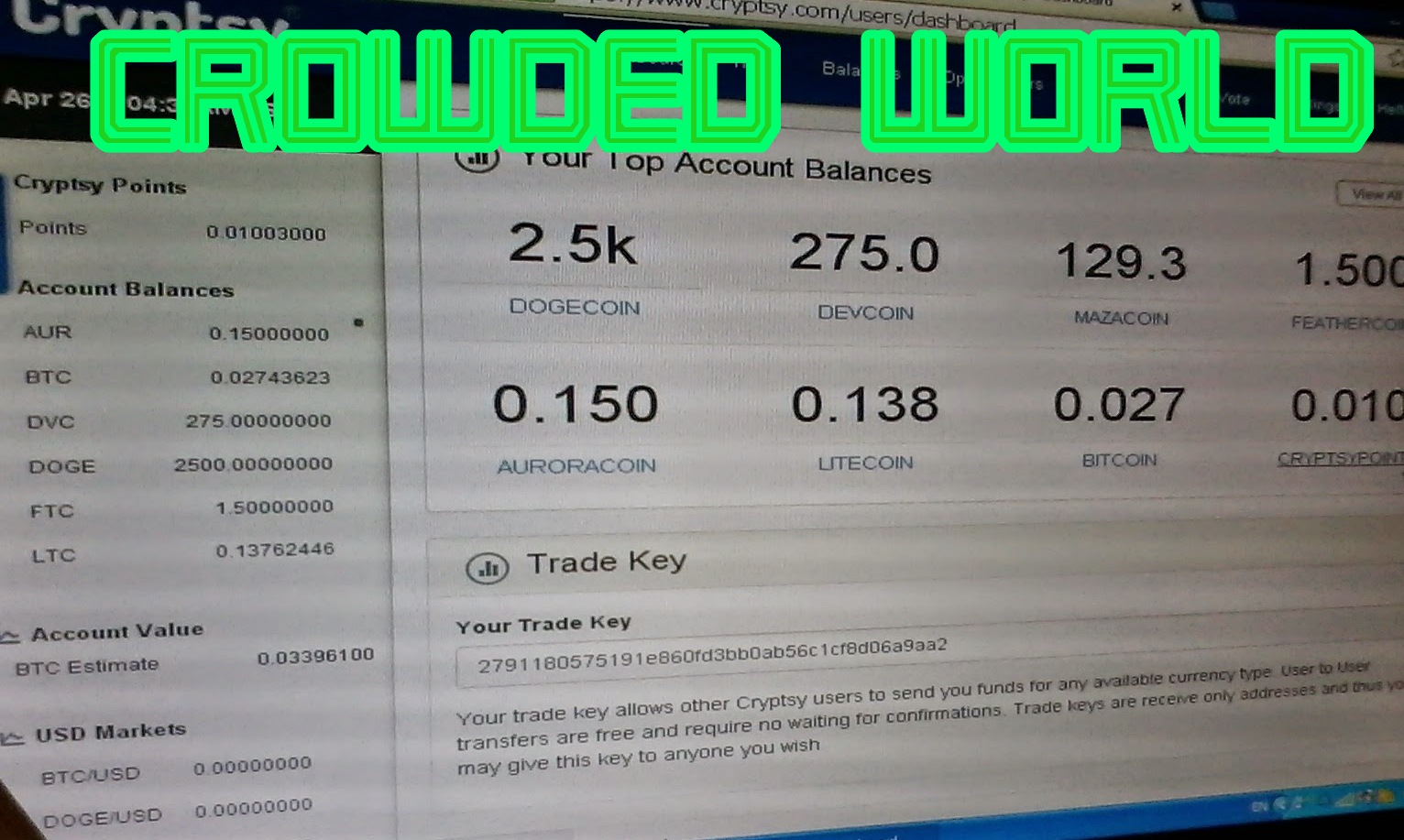 Trading on Cryptsy, at Breezy