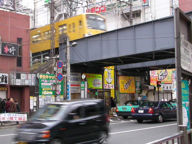 Near Takadobaba Station, in 2004