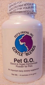 Pet G.O. glandular powder daily supplement