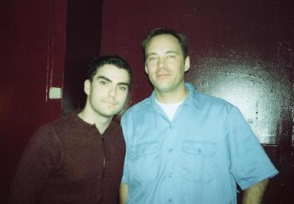 Charles and a patient Kelly backstage at the El Rey
