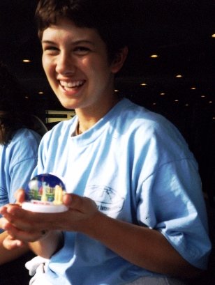 Brooke and her cheesy New York snow dome...