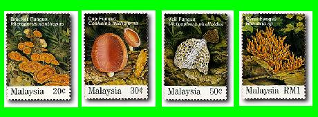 Fungi of Malaysia Stamps