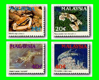 Malaysian Crustaceans Stamps