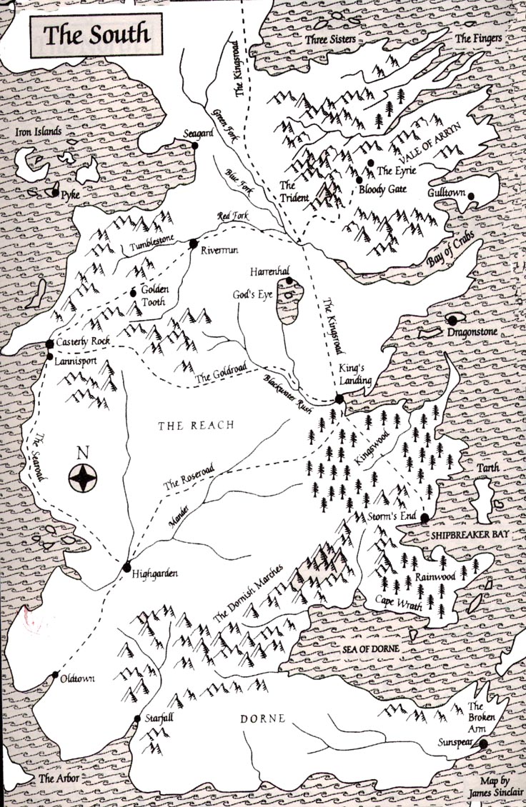 Map Of The Seven Kingdoms