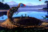 Detail, Oviraptor & young