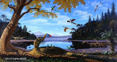 Dinosaurs & Birds Mural