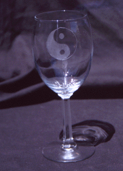 Clear Chalice w/Yin~Yang