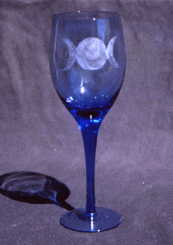 Blue Chalice w/triple moon