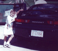 collin showing off 'his' car... :)