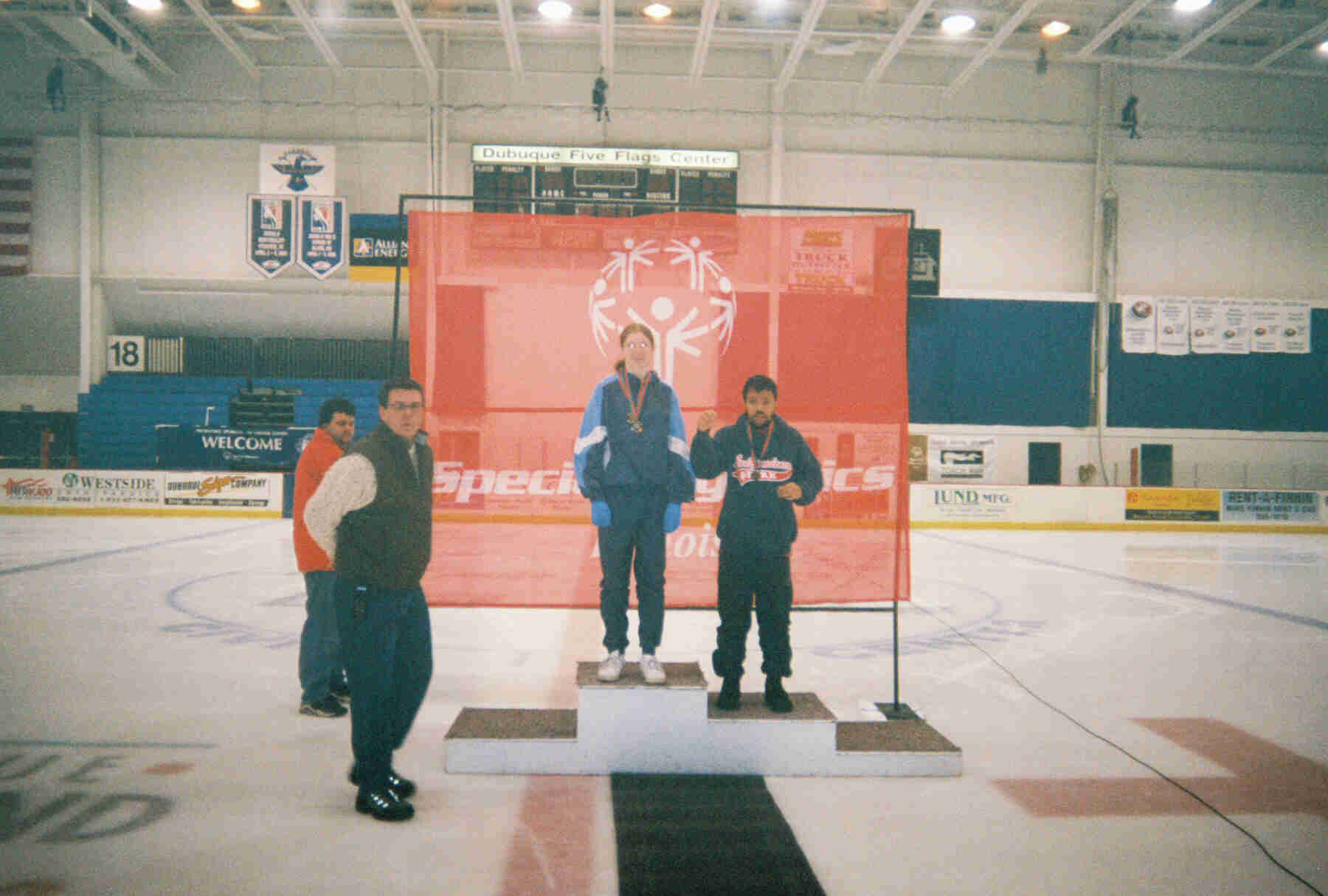 Paula receiving her 300m Award