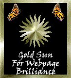 Gold Sun For Webpage Brilliance