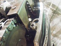 This was taken once we'd butchered the head a bit, but the mole grip marks on the outside of the head wasn't us