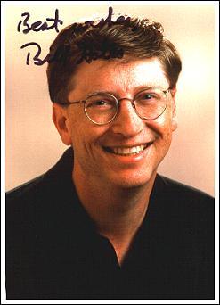 Bill Gates autographed photo