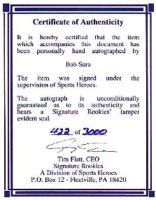 Certificate of Authenticity