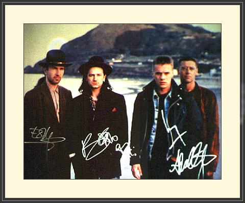 U2 Autographed Photo