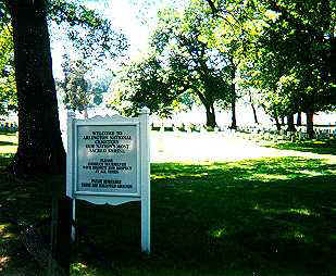 This is the sign at the entrance to Arlington National Cemetary