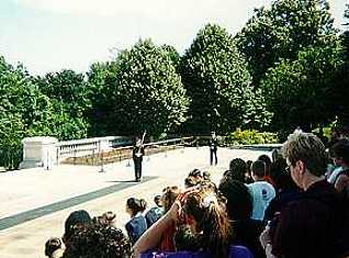 This is at the beginning of the changing of the guard at the Tomb of the Unknown Soldier