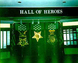 This is the Hall of Heroes, where anyone who's ever won a medal of honor is listed