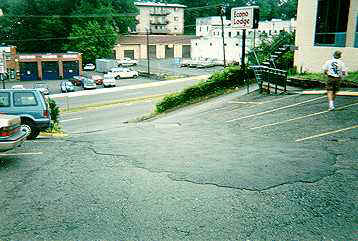This was our hotel in Arlington, VA.  Check out how big of a hill we had to get up just to get to the parking lot!