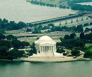 This is the Jefferson Memorial (photo taken by my mom from the top of the Washington Monument)