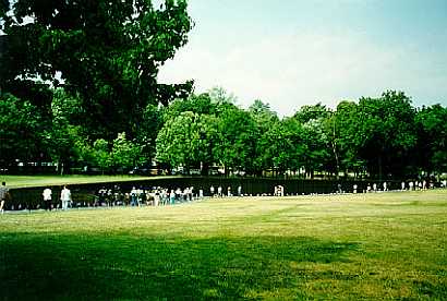 This is the Vietnam Veterans Memorial Wall (photo taken by my mom)